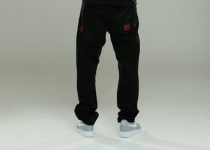 Black Makobi jeans with Roses and zippers