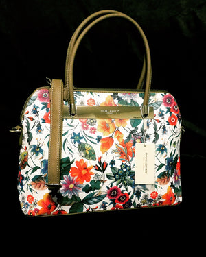 David Jones Khaki Floral Print Tote Bag