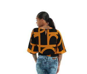 Black and Rust top with side tie